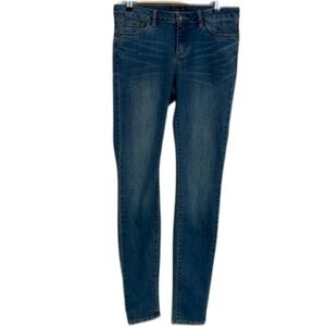 Prana Women’s Mid Rise Stretch Skinny Blue Casual Denim Jeans Size 8 Tall